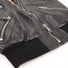Secondhand Dolce & Gabbana Black Leather and Leopard Biker Jacket, Size 38