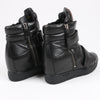 PRADA Sport Leather High-top Sneakers in Black 3TZ047, Size 36.5 EU Secondhand