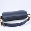 Dior Saddle Mini Bag Leather Handbag in Navy Blue Secondhand