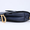 Dior Saddle Mini Bag Leather Handbag in Navy Blue Secondhand