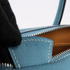 HERMES Paris Bombay 35 Veau Epsom Blue Jean Silver Metal Fittings Handbag □K: 2007 Secondhand