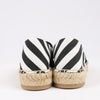 OFF-WHITE Stripes Flat Espadrillas in Black and White Diagonals, Size 37 EU Secondhand