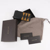 Bottega Veneta Leather Fragment Case in Black × Brown Secondhand