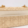 Dior Caro Raffia x Leather Medium Shoulder Bag in Beige Secondhand