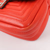 FENDI Double Micro Baguette Leather Chain Shoulder Bag in Red 8M0371 Secondhand