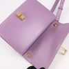 Saint Laurent Paris Carre Leather Shoulder bag in Purple Secondhand