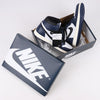 Nike Air Jordan Leather High-Top Sneakers in White x Navy DZ5485-401 Secondhand
