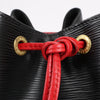 LOUIS VUITTON Epi Leather Noe Shoulder Bag in Black x Castilian Red Secondhand