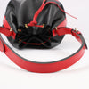 LOUIS VUITTON Epi Leather Noe Shoulder Bag in Black x Castilian Red Secondhand