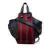 LOEWE Medium Stripes Canvas and Leather Hammock Satchel Secondhand
