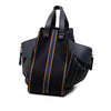 LOEWE Medium Stripes Canvas and Leather Hammock Satchel Secondhand