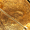 Chanel Gold Plated CC Quilted Round Brooch Secondhand