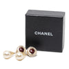 Chanel Gold Plated Faux Pearl Drop Clip On Earrings Secondhand