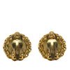 Chanel CC Gold Plated Round Clip On Earrings Secondhand