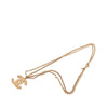 Chanel CC Gold Plated Textured Pendant Double Chain Necklace Secondhand