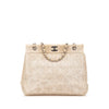 Chanel CC Stitched Linen Chain Tote Secondhand