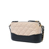 Chanel Bicolor Aged Calfskin Gabrielle Double Zip Clutch with Chain Secondhand