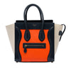 Celine Micro Tricolor Leather Luggage Tote Secondhand