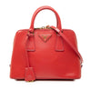 Prada Small Saffiano Vernice Promenade Satchel Secondhand