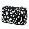 Secondhand Chanel Medium Chevron Tweed Paint Splatter Double Flap