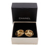 Chanel CC Gold Plated Round Clip On Earrings Secondhand