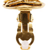 Chanel CC Gold Plated Round Clip On Earrings Secondhand