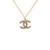 Chanel CC Gold Plated Strass Pendant Necklace Secondhand