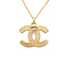Chanel CC Gold Plated Strass Pendant Necklace Secondhand