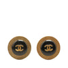 Secondhand Chanel Gold Plated CC Button Clip On Earrings