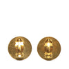 Secondhand Chanel Gold Plated CC Button Clip On Earrings