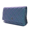 Secondhand Chanel CC Quilted Iridescent Lambskin Wallet on Chain