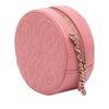Chanel CC Embossed Caviar Camellia Round Clutch With Chain Secondhand