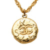Chanel CC Gold Plated Medallion Pendant Necklace Secondhand