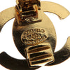 Chanel Gold Plated CC Turn Lock Clip on Earrings Secondhand