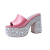 Secondhand Haus of Honey Croco Crystal Mule - '20s