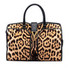 Saint Laurent Medium Pony Hair Leopard Print and Calfskin Cabas Chyc Satchel Secondhand