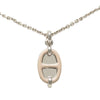 Hermès Palladium Plated Mini Maillon Pendant Necklace Secondhand