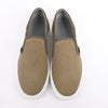 CORNELIANI Suede and Cloth Slip-On Sneakers in Brown, Size 50 EU Secondhand