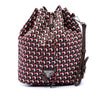 Prada Tessuto Geometric Print Drawstring Pouch Secondhand