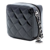 Chanel CC Quilted Patent Diamond Resin Clutch With Chain Secondhand