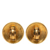 Chanel Gold Plated Logo Button Clip On Earrings Secondhand