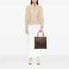 Fendi Pequin Coated Canvas Logo Tote Secondhand
