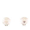 Chanel Stainless Steel Logo Button Clip On Earrings Secondhand