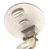 Chanel Stainless Steel Logo Button Clip On Earrings Secondhand