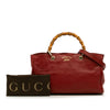 Gucci Medium Calfskin Bamboo Shopper Satchel Secondhand