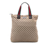 Gucci GG Canvas Web Vertical Tote Secondhand
