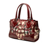 Burberry Patent Trimmed House Check Coated Canvas Hearts Pilgrim Satchel Secondhand