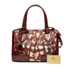 Burberry Patent Trimmed House Check Coated Canvas Hearts Pilgrim Satchel Secondhand