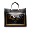 Fendi Versace Fendace Medium Calfskin Sunshine Shopper Tote Secondhand