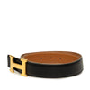 Hermès Box Calf and Courchevel Constance H Reversible Belt Secondhand